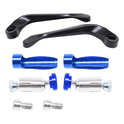 7/8inch Universal 22MM CNC Handlebar Brake Clutch Lever Hand Guard Protector for Motorcycle (Blue)