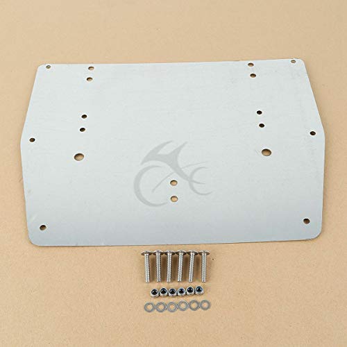 TCMT Black Latch 5.5" Razor Motorcycle Trunk Base Plate Fit For Harley Touring 1997-2013 Road King Road Glide Street Glide Electra Glide Pack - color: BLack Lacthes Trunk+Base Plate