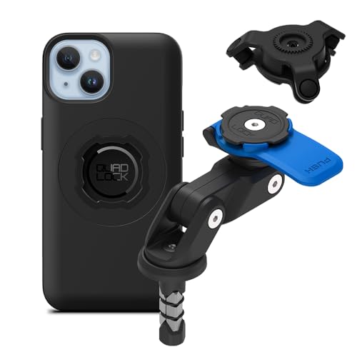 Quad Lock Fork Stem Motorcycle Phone Mount (V2) with MAG Phone Case and Vibration Dampener for iPhone 14 - size: iPhone 14