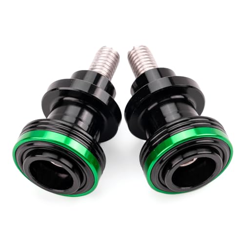 M8 Swingarm Spools Sliders, CNC Billet Aluminum Universal Paddock Rear Stand Screws Bobbins, Fits for CBR600RR CBR1000RR, GSXR600/750/1000, ZX6R ZX10R Z650 Z900, SV650,S1000RR– 2 PCS (Green) - color: Green