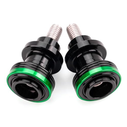 M8 Swingarm Spools Sliders, CNC Billet Aluminum Universal Paddock Rear Stand Screws Bobbins, Fits for CBR600RR CBR1000RR, GSXR600/750/1000, ZX6R ZX10R Z650 Z900, SV650,S1000RR– 2 PCS (Green) - color: Green