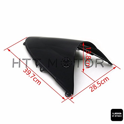 HTTMT- Black Double Bubble Windscreen Windshield For 2012-2014 DUCAT 899/1199 [P/N: CFP-2310-3-CL] - color: Black