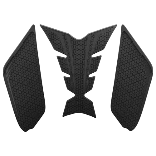 Motorcycle Tank Grip Protector Pads, Anti-Slip Honeycomb Design, Compatible with Suitable for Kawasaki Z900 2017-2025 (black) - color: black