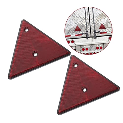 Holibanna 2pcs Reflective Triangle Warning Signs for Cars Emergency Road Reflectors Weatherproof for Roadside Assistance and Vehicle Maintenance