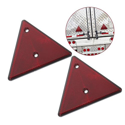 Holibanna 2pcs Reflective Triangle Warning Signs for Cars Emergency Road Reflectors Weatherproof for Roadside Assistance and Vehicle Maintenance