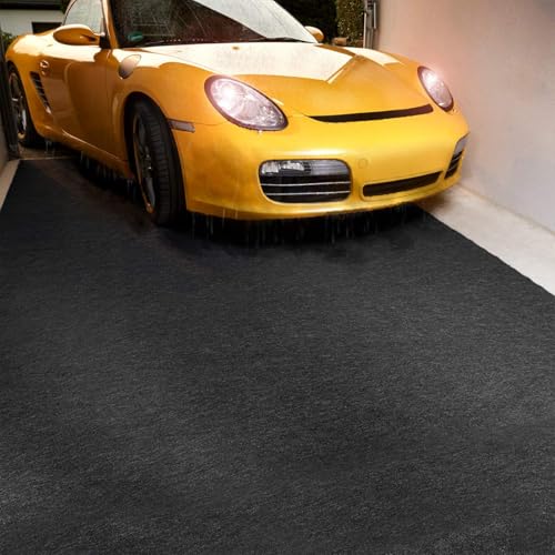 LINLA Premium Absorbent Oil Mat Contains Liquid Garage Floor Mat, Reusable, Washable, Protects Garage Floor or Driveway Surface, Shop,Parking,7'5" x 17'