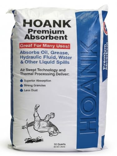 (36 lbs) - Premium Liquid Absorbent Bags Montmorillonite Clay Absorbs Oil, Grease, Hydraulic Oil, & Other Liquid Spills - size: 36 Pounds