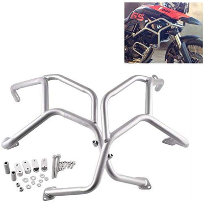 Motorcycle Engine Guard Upper Crash Bar Protector Compatible with BMW F800GS F700GS F650GS 2008 2009 2010 2011 2012 2013 2014 2015 2016 2017 Silver - color: Silver