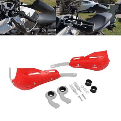 7/8" 22mm and 1 1/8" 28mm Handguard Motorcycle Handlebar Brake Lever Protection Hand Guards Replacement for Motorbike ATV Motocross Supermoto Racing Dirt Pit BIK(red) - color: Red