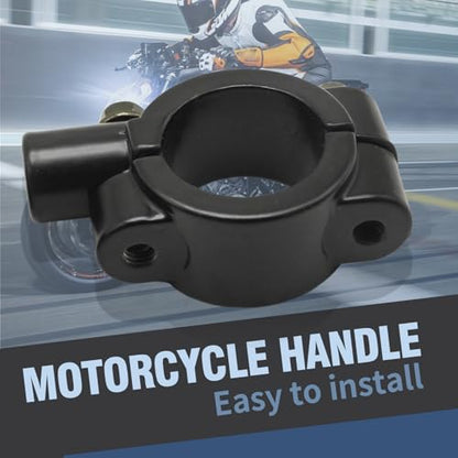 1" 25mm Mirror Thread Motorcycle Handle Bar 10mm Mirror Thread Mount Holder Clamp Adaptor Black - size: 1" Handlebar 10mm Thread