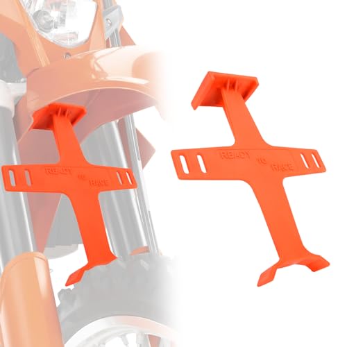 Universal Motorcycle Fork Guard Suspension Support Brace Transportation Tool Tie Down Seal Saver Protection Plastic For Dirt Bike Motocross Accessories Orange - color: orange