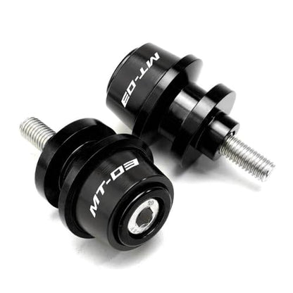 MOWOK Fit For YAMAHA MT03 MT-03 2015 2016 2017 2018 2019 2020 2021 2022 2023 2024 2025 2026 Motorcycle Accessories 6MM Swingarm Spools Slider M6 Stand Screws (Black) - color: Black