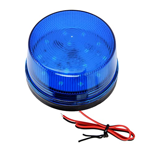 CHICIRIS LED Strobe Beacon Warning Signal Flashing Light for Security Alarm Blue Emergency Light for Home Office 1 X LED Flashing Alarm Lamp Without Sound