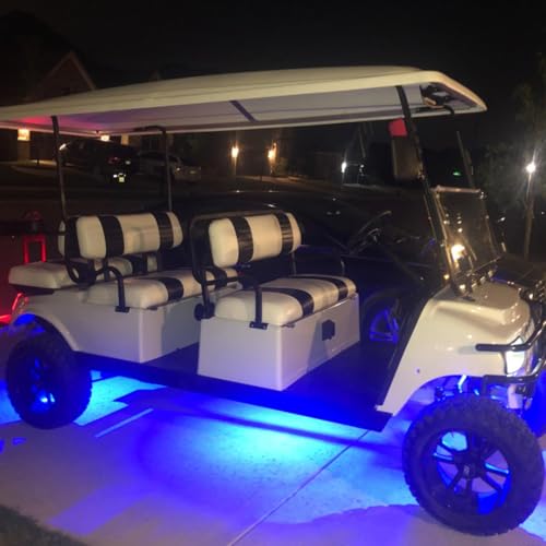 6 Pods LED Rock Lights, Ampper Waterproof LED Neon Underglow Light for Car Truck ATV UTV SUV Offroad Boat Underbody Glow Trail Rig Lamp (Blue) - color: Blue, size: 6 Pods