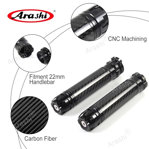 Arashi Motorcycle Universal Handlebar Handle Bar Grips Handgrips Hand Grips 7/8" 22mm for Honda Suzuki BMW Yamaha Kawasaki Ducati All Sport Bikes Red 1098 1098S 1198 1198S Panigale 1200
