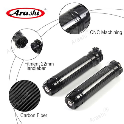 Arashi Motorcycle Universal Handlebar Handle Bar Grips Handgrips Hand Grips 7/8" 22mm for Honda Suzuki BMW Yamaha Kawasaki Ducati All Sport Bikes Red 1098 1098S 1198 1198S Panigale 1200