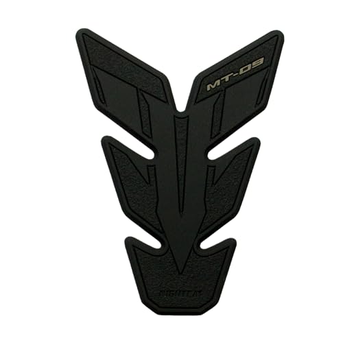 NIGHT CAT Motorcycle Fuel Tank Protector Compatible with Yamaha MT09 Fuel Tank Pad Non-SlipTank Side Traction pad Gas Tank Sticker Set(Black Fishbone Sticker) - color: Black-fishbone Sticker