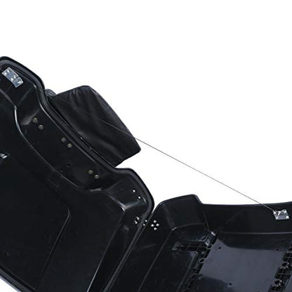 TCMT Razor Motorcycle Trunk Box Backrest Pad Fit For Harley 2009-2013 Touring Road Glide Street Glide Electra Glide Road King 2009-2013 (Chrome Latches)- Pack - color: Chrome Lacthes Trunk+Backrest