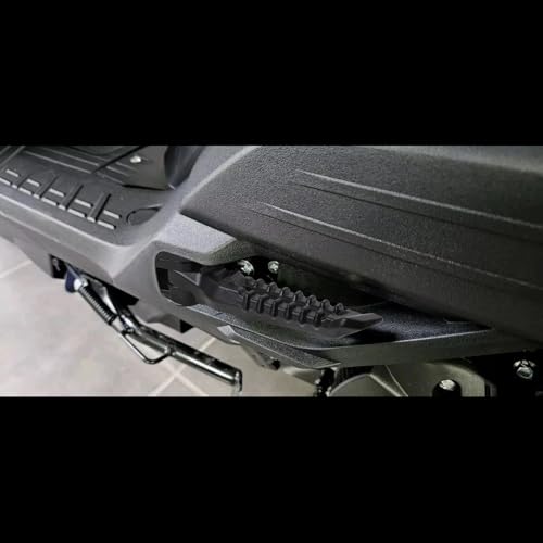 Mokuo Motorcycle Floding Footpegs in Aluminum Alloy Material Compatible with Yamaha Zuma Bws 125cc 2021+,Chinese Scooter Tank 150cc,1 Pair Footrest,Black Color - color: Black
