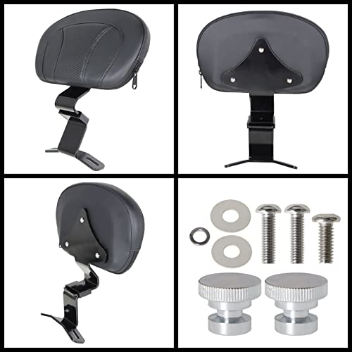 LABLT Black Detachable Front Driver Rider Backrest Pad, Motorcycle Front Driver Back Pad Replacement for Touring CVO Road King Street Glide Electra Glide 2009-2022