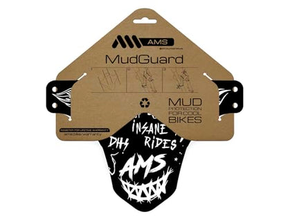 MTB Front Wheel Mud Guard - Lightweight & Durable Protection - Universal Fit - Protect Against Mud, Water Spray and More - color: Hell Gang White