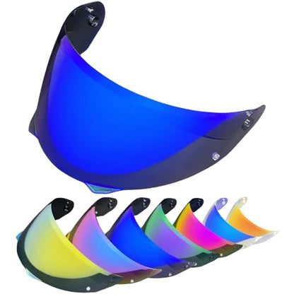 HJ-33 Helmet Visor For i90.Replacement Motorcycle Helmet Shield Compatible with HJC i90 (Revo Deep Blue) - color: Revo Deep Blue
