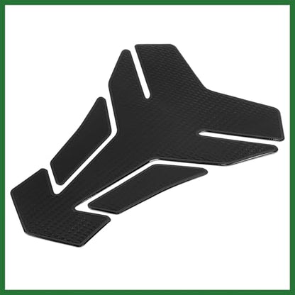 Motoforti Motorcycle Gas Oil Fuel Tank Protector PVC Rubber Pad Emblem Badge Sticker Black Protector Decal Long-Lasting