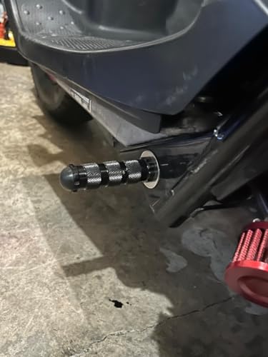 PROCNC Universal Anti-slip 8mm Motorcycle Foot Pegs with Install Bolts Foot Pegs Fit for Aprilla Honda Kawasaki Ducati Suzuki Yamaha Triumph MV etc (Black) - color: black