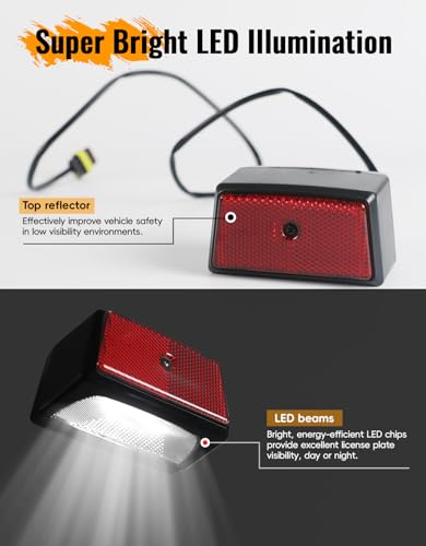 LED License Plate Light for Can-Am Spyder F3 All Models 2015-2024, LED Rear Fender Signal Light Kit for Can-Am Spyder F3, RS ST 2013-2024 Accessories, Replace for #710003348