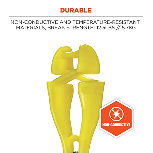Ergodyne Squids 3420 Swiveling Glove Clip Holder with Dual Clips - color: Lime - Single, size: 1 Count (Pack of 2)