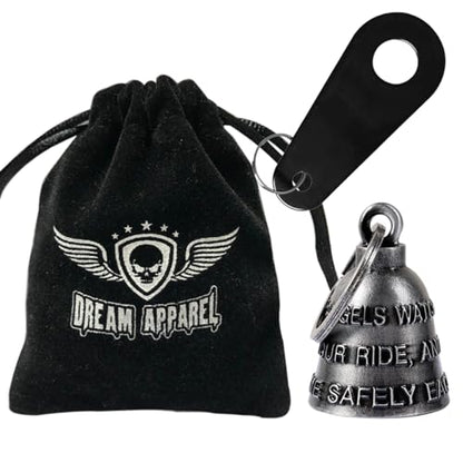 Dream Apparel Motorcycle Bell Guardian Angel Drive Away Gremlin, Biker Bell for Men Women Rider Riding, Good Luck Gift - color: The Angles Bring You Home Safely
