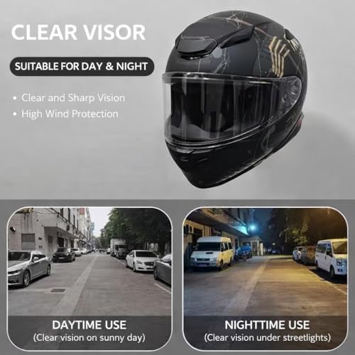 Shoei RF-1400 Helmet Visor Replacement for X15 CWR-F2 RF-1400 Z8 NXR2, CWR-F2 Shield Windshield Anti-Scratch UV Protection (HD Clear) - color: Hd Clear