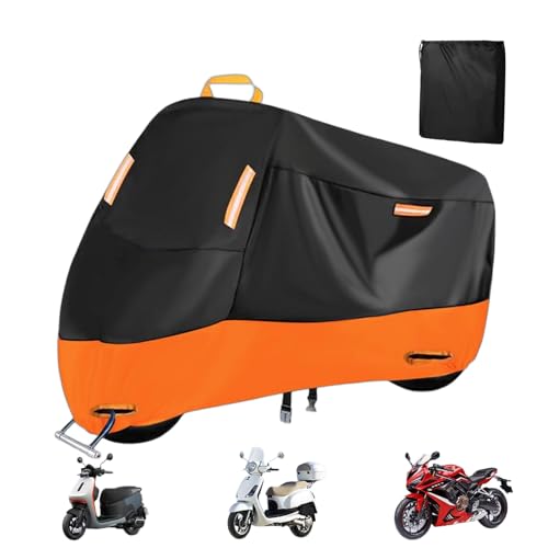 Motorcycle Cover for Husqvarna 901 Norden 901 Norden 901, Heavy Duty Water-Resistant 210D Oxford, with Reflective Strip, Lock-Holes, Storage Bag, All Weather Outdoor Indoor,B Orange - color: B Orange