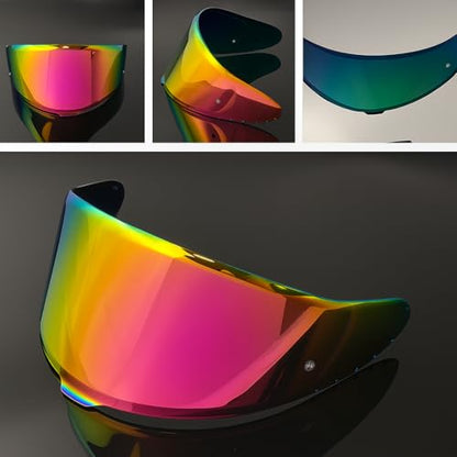 Shoei RF1400 X15 Helmet Visor Replacement Shield, Anti-Fog Sun Shield Accessory Compatible with RF-1400, X15, CWR-2, Z8, X-SPR PRO(RoseRed) - color: Rosered