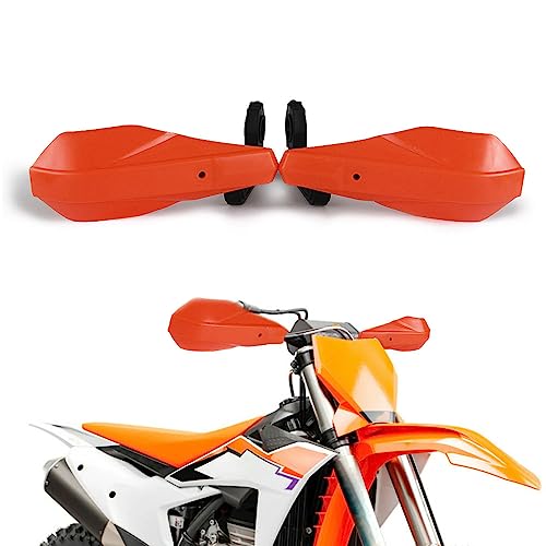 AnXin Motorcycle Handguards 7/8" and 1 1/8" Hand Guard Handlebar Protection Universal for SX50 SX60 SX85 SX125 XC125 XCW150 EXC SX SXF MX XC XCW Dirt Pit Bike ATV Enduro Orange - color: orange