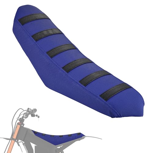 Electric Dirt Bike Seat Cover for Tutti Soleil 01,Black Stripe Non-Slip Motorcycle Cushion Cover for Tuttio Soleil01-Blue - color: Blue