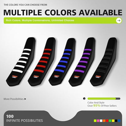 Ribbed Electric Bike Seat Cover Compatible with Tutti Soleil 01 - Non-Slip Waterproof Rubber Seat Cushion Protector (Black) - color: Black
