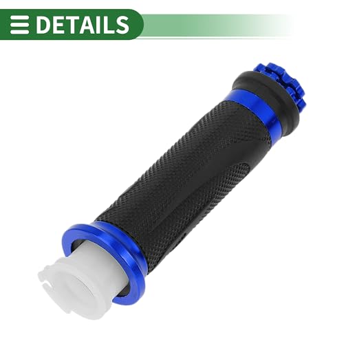 7/8" 22mm 15/16" 24mm Motorcycle Hand Grips Cover Kit Non Slip Aluminum Alloy Rubber Handlebar End Grips for Motorcycle Scooter Bicycle ATV Blue - color: Blue
