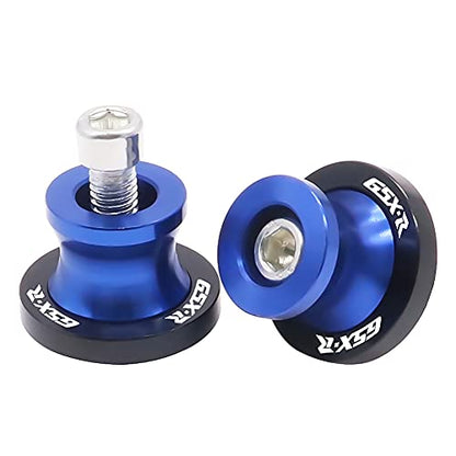 Motorcycle Swing Arm Sliders Spools 2pcs 8MM CNC Swing Arm Stand Screw for Suzuki GSXR 125 250 300 600 750 1000 Blue - color: Blue M8
