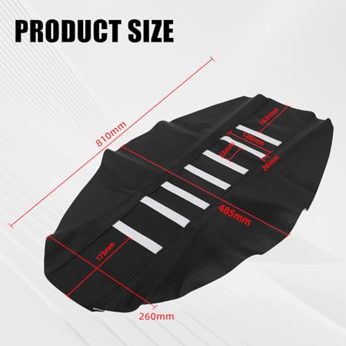 Dirt Bike Seat Cover,Universal Motorcycle Grip Cushion Guard for Most Dirtbike Ebike Like CRF CR YZ TTR WR KX KLX EX EXC 50 80 85 110 125 150 250 450-Black - color: Black