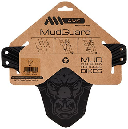 All Mountain Style Front Mudguard – Protects You and Your Bike from Waste and Dirt, Bull/Grey, One Size - color: Bull/Grey