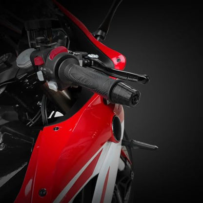 MFGZD Motorcycle Bar Ends Plug, CNC Handlebar Bar Grip Ends Plugs For Ninja500 Ninja650/1000 R7 R1 R6 450SR 675SR-R CBR650R CBR500RR CBR600RR CBR1000RR Z650 Z900 ZX10R ZX6R GSXR600 750 1000 GSX-8R ect - color: Black