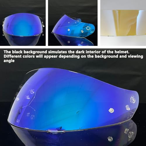 HJ-17 Helmet Visor Replacement,UV Protective Helmet Face Shield Compatible with CL-MAX II,IS-MAX BT,SY-MAX III,IS-MAX II,CL-MAX 3,C90,C91,C91N(Revo Clear Blue-Day&Night Use) - color: Revo Clear Blue-day&night Use