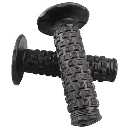 7/8" Dirt Bike Grip Rubber Anti-Slip Universal Motorcycle Grips Handlebar Racing Grip for Motocross Mini Bike Surron Light Bee x Grips KLX110 YZ450F XR50 CRF80 Motocross Grips - color: Black