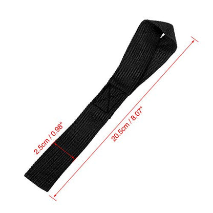 F FIERCE CYCLE 10pcs 8.07" x 0.98" Cargo Belt Soft Loop Tie Down Trailer Straps for Motorcycle ATV UTV Black 2.5x20.5cm - color: Black