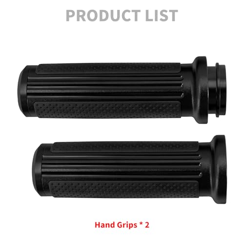1 inch Handlebar Grips 25mm Aluminum Defiance Cable Throttle Hand Grips Compatible with Harley Touring Softail Dyna Sportster XL883 1200 XR VRSC - color: Matte Black-Electronic Throttle