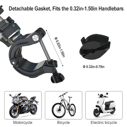 Bike Motorcycle Handlebar Mount with Metal Ball Head 1/4" Screw for GoPro Max Hero 13 12 11 10,DJI Osmo 360/Nano,Action 6/5/4,Procket 2/3,Insta360 X5 X4 X3 GO 3 Ace Pro GO Ultra Camera Clamp
