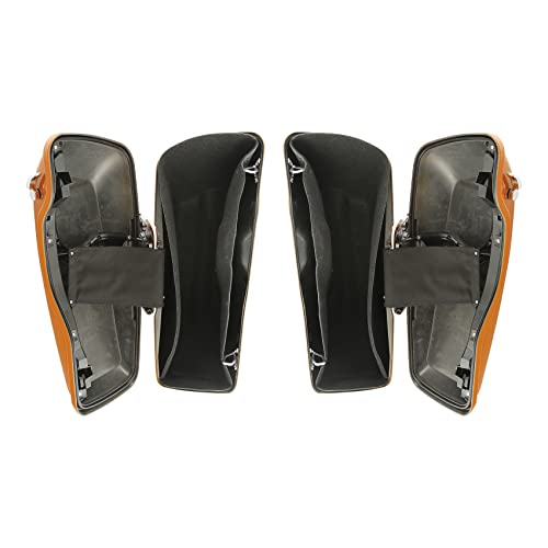 HR3 14SG Amber Whiskey Hard Saddlebags Compatible with 2014 Street Glide FLHX (Replace for OEM) Fit for 2014-2023 Harley Touring Models - color: Amber Whiskey 2014SG