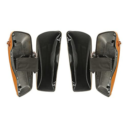 HR3 14SG Amber Whiskey Hard Saddlebags Compatible with 2014 Street Glide FLHX (Replace for OEM) Fit for 2014-2023 Harley Touring Models - color: Amber Whiskey 2014SG