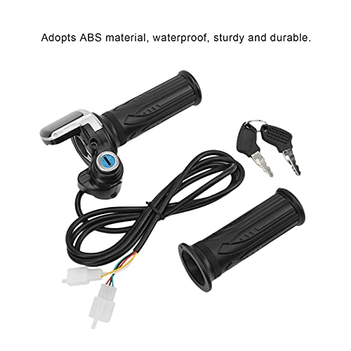 Electric Bike Throttle Grip Lock Key Set LED Indicator for Motorcycle Scooter 48V powersports throttles of grip adopts ABS material which